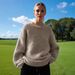 Women's Oversized Mohair Blend Sweater – Thick Knit Round Neck Pullover (Acrylic-Polyester, S-XXL) – Grey/Cream/Navy/Camel_ecoleips.com