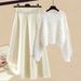 Women's Knit Sweater & Midi Skirt Set – Trendy Autumn Winter Outfit, Slimming & Elegant Two-Piece Ensemble_ecoleips.com