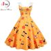 Summer Dress Women Sweet Peter Pan Collar Vintage Elegant Music Note Print Slim Sleeveless Party Dresses Robe_ecoleips.com