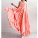 Summer New Style Artistic Double Layer Asymmetrical Hemline Wide Waist Linen Dress Strapless Long Skirt Cotton Linen Blend_ecoleips.com