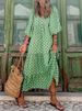 Fashion Women Print Dress Summer Loose Boho Dress Casual Elegant Short Sleeve Beach Party Dresses For Woman Robe Femme 2023 New_ecoleips.com