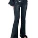 Stylish And Unique High-Waisted Women's Jeans 2025 New Model Floor-Length Slim Fit Slightly Flared Pants_ecoleips.com