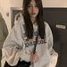 American Retro Oversized Sweatshirt Women, Spring Casual New Style, Popular Autumn And Winter Fleece Top Jacket For_ecoleips.com