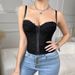 Sexy Lace Camisole Bralette Backless Underwire Fishtail Tank Top Button Down Solid Color Ins Women's Clothing_ecoleips.com