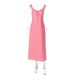 French Hot Sale 2025 Summer New Fashion Sexy V-Neck Plaid Strap Vacation Style Long Dress Wholesale_ecoleips.com