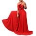 Women's Clothing Summer Halter Neck Three Dimensional Flower Solid Color Wide Leg Large Size Fo Jumpsuit_ecoleips.com
