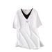 Women's Clothing Plus Size Women's Faux Two Piece T-Shirt Loose Casual Slimming Top Versatile Label Style For Formal & Casual_ecoleips.com