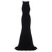 Women's Clothing Elegant Halter Neck Velvet Evening Gown For Women Mermaid Bridal Toast Dress For Emcees Suitable For Coming Of Age Ceremony_ecoleips.com