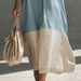 Women's Elegant Color Block Patchwork Suspender Long Dress New Fashionable Clothing_ecoleips.com