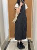 American Grey Workwear Functional Style Vest Skirt Women's Plus Size Slimming Design Zipper Strap Dress Casual A-Line Skirt_ecoleips.com
