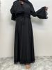 Hot Seller Muslim Woman Abaya Eid Arabic Dress Woman Dubai Embroidered Robe Moroccan Kaftan Fashion Oriental Dress Ramadan Black_ecoleips.com
