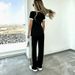 Women's Summer Arrival Letter Print Crew Neck Short Sleeve T-Shirt And Straight Leg Casual Pants Comfortable Lazy Person Set_ecoleips.com