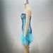 Women's Clothing New Blue Sexy Tube Top Feather Sequin Hip Dress_ecoleips.com