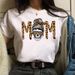 New Wholesale Leopard Print Simple Round-neck Cute Women's T-shirt_ecoleips.com