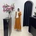 Women's Clothing Muslim Round Neck Belt Puff Sleeve Pocket Polka Dot Dress_ecoleips.com