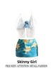 Women's Pure Floral V-Neck Lace Halter Crop Top Sexy Summer Swimwear Short Alluring Three-Dimensional Design For Vacation_ecoleips.com