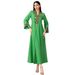 High End Rice Bead Embroidery Fashion Dress Abaya Robe Long Skirt_ecoleips.com
