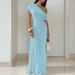 Women Fashion Hight Waist Pleat Solid Party Dress Summer Sexy Sleeveless Slim Maxi Dress Elegant Slant Neck Irregular Long Dress_ecoleips.com