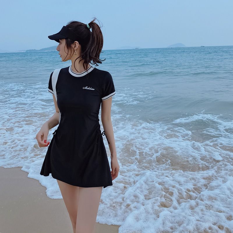 Women's Conservative Two Piece Swimsuit Slimming Korean Style Sporty Fairy Like Hot Spring Swimsuit New Style_ecoleips.com