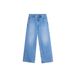 Women's Clothing Retro Light Blue Pure Cotton Spring And Autumn Washed Distressed Mid Low Waist Loose Straight Denim Trousers_ecoleips.com