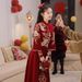 Elegant Chinese Style Wedding Banquet Dress Red Qipao Cheongsam Bride Reception Gown Long Sleeve Autumn Winter_ecoleips.com