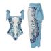 Elegant Two-Tone Wrap Front One-Piece Swimsuit For Women - Reversible Design With Bow Accent, Comfortable Nylon Blend Fabric, Perfect For Beach & Pool_ecoleips.com