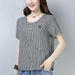 Mom Plaid T-Shirt Women's Summer Short-Sleeve 2026 Korean Style Loose Plus-Size Cotton Base Shirt_ecoleips.com