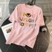 Women's Clothing Fashion Sports Leisure Suit Letter Printing Round Neck Short Sleeve Loose Shorts Two Piece Suit_ecoleips.com