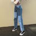 Women's Clothing New Street Hip Hop Contrast Color Patchwork Casual Jeans On Sale_ecoleips.com