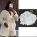 Women's Clothing Spring New Solid Color Long Sleeved V Neck Top Waist Shorts Casual Two Piece Suit_ecoleips.com