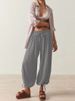 Summer Women's Slimming Casual Drawstring Lantern Pants European American Style Cross Border 2026 Clothing_ecoleips.com