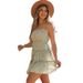 printed New Summer Style, Floral Strap Mini Dress, Cross-border Independent Station, European And American_ecoleips.com