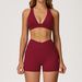 Women's Racerback Yoga Set Tight Fitting Sports Outfit For Outdoor Running Fitness 2044_ecoleips.com