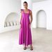 Women's Clothing Solid Color Tube Top Long Skirt All Match Lace Dress_ecoleips.com