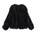 Layered Ruffle V-Neck Blouse – Oversized Boho Chic Shirt With Eco-Conscious Fabric For Women_ecoleips.com