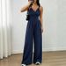 Elegant Wide Leg Jumpsuit Trousers For Women Backless Top American Style New Style Women's Clothing_ecoleips.com
