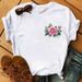 Cross-border Plus-size Women's Clothing, Floral Pattern Base Shirt For Women_ecoleips.com