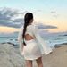 Solid Color Crochet Backless Long Sleeved Cover Up Sweater Beach Dress Sexy Hollow Out Women's Clothing_ecoleips.com