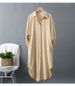 Women's Clothing Spring And Autumn Fashion Oversized Zen-Inspired Shirt – Long Sleeve Relaxed Blouse With Polo Collar (3 Minimalist Colors, S-2XL)_ecoleips.com