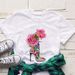 European And American Style Foreign Trade High-heeled Shoes, Fashionable Printed Short-sleeve White T-shirt For Women_ecoleips.com