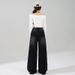 2026 Spring New Fashion Women's High-Waisted Slimming Denim Pants With Sparkling Rhinestones, Versatile Floor-Length_ecoleips.com
