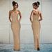 Elegant Back-Slit Sequin Evening Dress For Women – Stunning Off-Shoulder Formal Gown With High Waist (Black/Nude/White, S-Xxl)_ecoleips.com