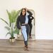 Women's Clothing Fashion Slim Fit Denim Splicing Personality Lace Up Denim 2 Piece Set_ecoleips.com