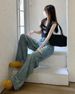 Women's Clothing Ripped Jeans For Women Autumn Retro Hot Girl Washed High Waist Slim Wide Leg Pants Mopping Long Pants_ecoleips.com