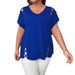 Women's Clothing Plus Size Clothes Casual T-Shirt Off-Shoulder Short-Sleeved Top American Style_ecoleips.com