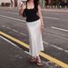 Women's Clothing Satin Polka Dot Midi Skirt Elegant Fishtail A-Line Mid-Calf Versatile Skirt For Spring/Autumn Summer_ecoleips.com