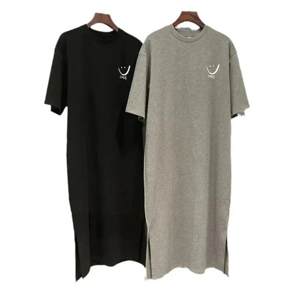 Women's Summer New Short Sleeved T-shirt Dress Loose Mid Length Over Knee Dress_ecoleips.com