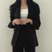 Spring Autumn Casual High-Waisted Draped Wide-Leg Suit Set For Women With Button-Down Jacket Lapel Outerwear_ecoleips.com