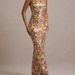 European And American Style Spring Summer New Women' Fahion Elegant Sexy Slim Fit Square Neck Sequin Bodycon Slit_ecoleips.com