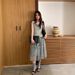 Summer New Women's Korean Style Color Block Faux Two Piece Short Sleeve Knit Top Slim Fit And Flattering_ecoleips.com